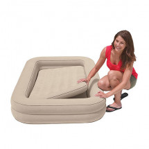 Кровать надувная детская "Kidz Travel" 168*107*25 см + ручной насос ,Intex