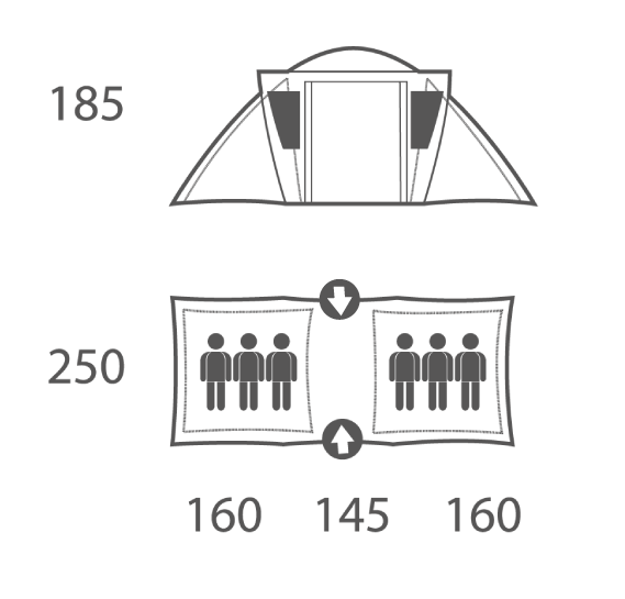 BRIME 4-6 палатка, 4-6, зелёный