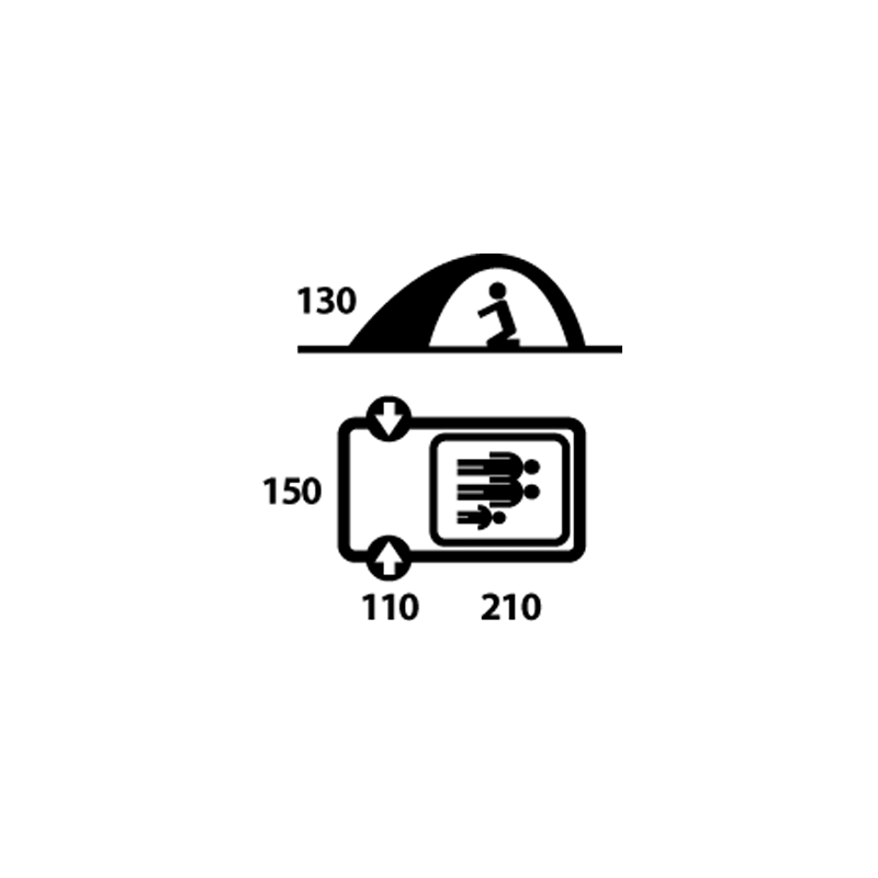 FELEN 2-3 палатка, 2-3, красный