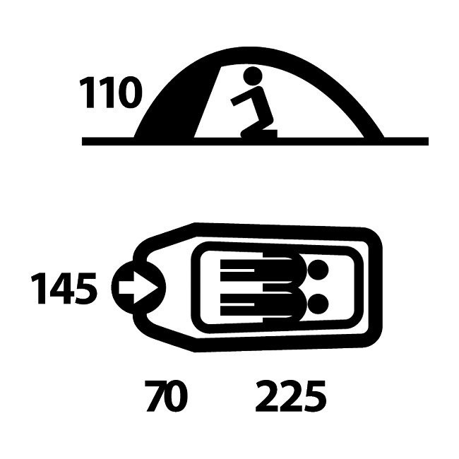 FLAME палатка, 2, красный