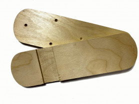 Лыжи Охотник, полнокамусные, дерево, длина 150 см, ширина 15 см