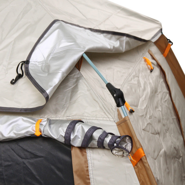 Палатка туристическая Печора-3 зонтичного типа, 240*240*155 см, бежевая