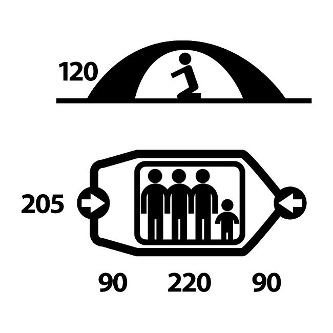 HUSKY Fighter 3-4 (палатка) красный цвет