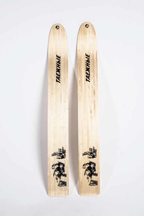 Лыжи Таёжные, полнокамусные, дерево, длина 180 см, ширина 20 см
