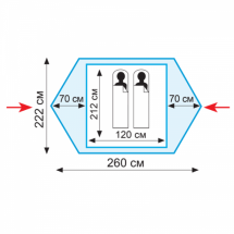 Палатка Tramp Colibri 2 v2, зеленый