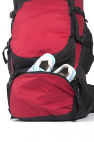 Рюкзак туристический Хальмер 4, с латами, черный-вишня, 120 л, ТАЙФ