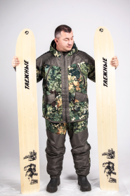 Лыжи Таёжные полнокамусные, дерево, длина 160 см, ширина 20 см