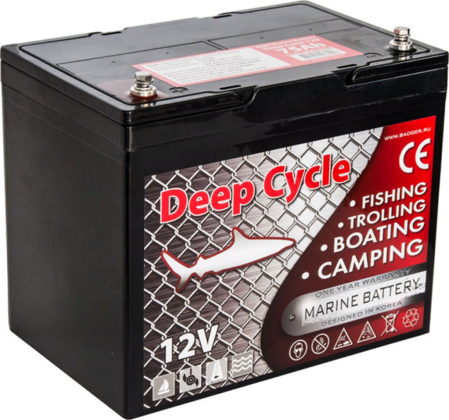 Аккумулятор Marine Deep Cycle AGM 75Ah 12V, 6FM75TD-X