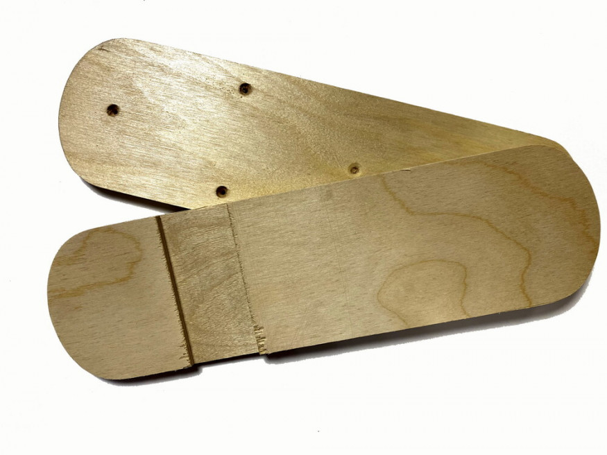 Лыжи ОХОТНИК, дерево-пластик, длина 155 см, ширина 15 см