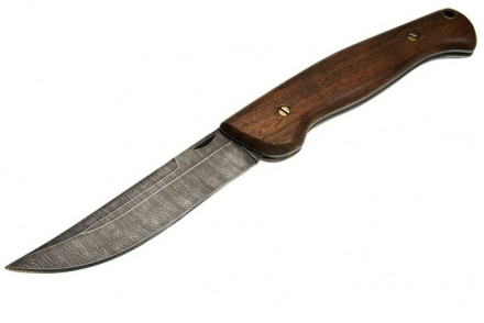 Нож складной Страж (рукоять- орех, клинок- дамасск)