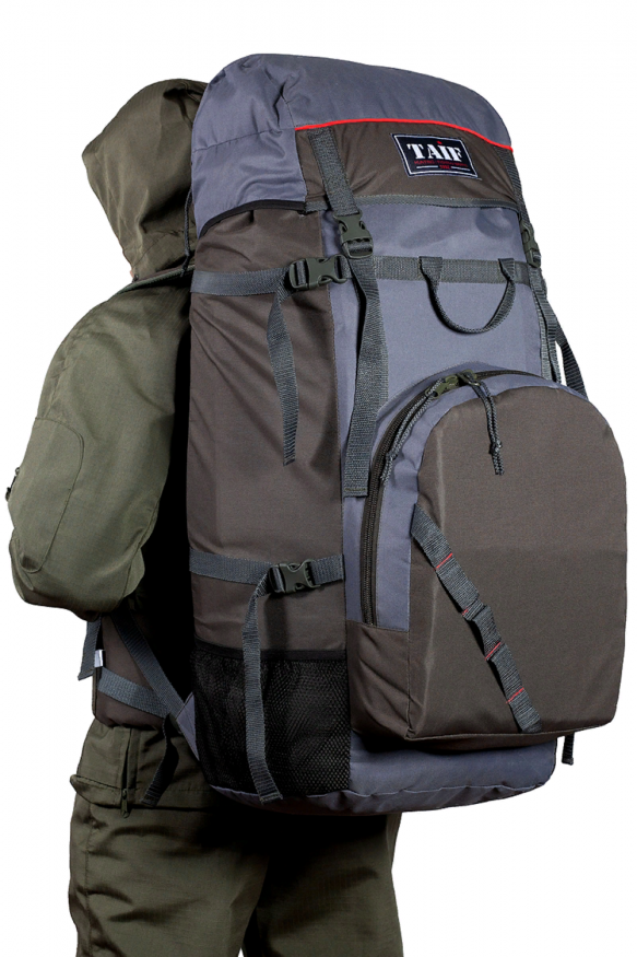 Рюкзак туристический Турист Лайт 3, ПВХ 600, серый/хаки, 100 л, ТАЙФ