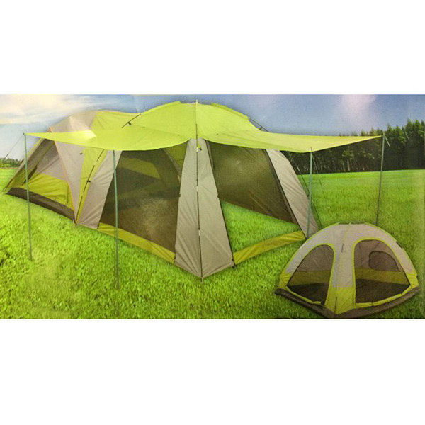 Палатка кемпинговая Лена-4 двухслойная, (220+260)*260*165/185 см