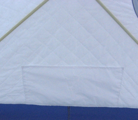 Палатка КУБ 2 (трехслойная) Эконом, бело-синяя