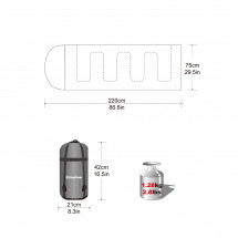 Спальный мешок OASIS 250 -3С, 190+30x75