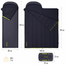 Спальный мешок 2101 ROCKY 520L, -4°С 230х90, ATEPA