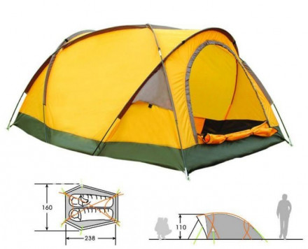 Falcon Plan HY-537 (палатка) оранжевый цвет.