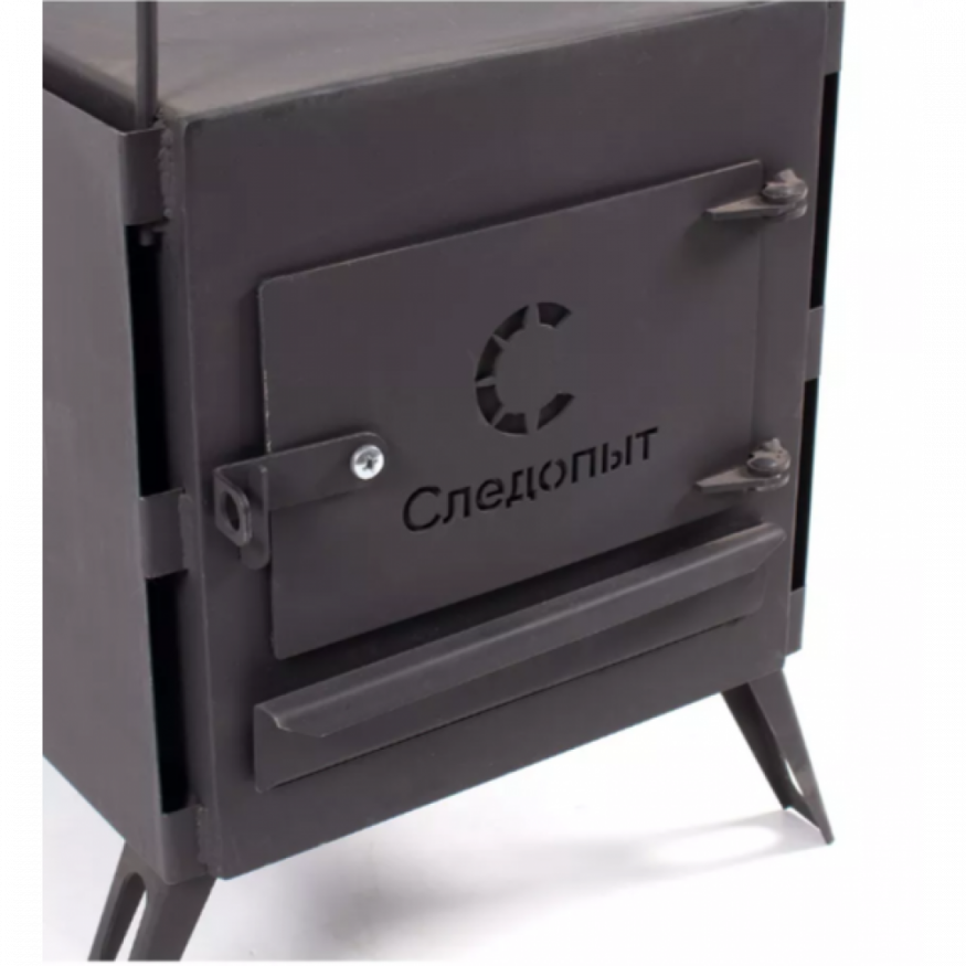 Печь походная Heavy малая (с экранами, угловыми трубами, грибком), сталь 2 мм, Следопыт